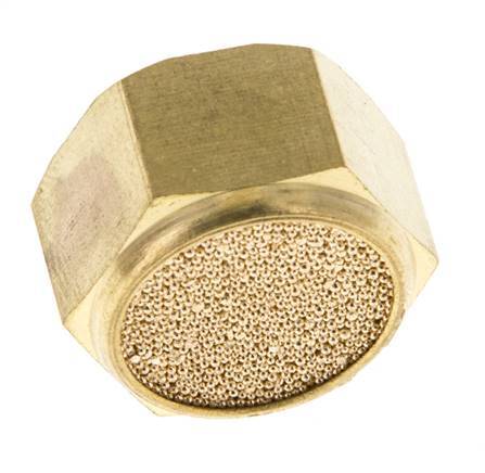Kompakter Druckluft Schalldämpfer mit Innengewinde G3/8'' aus Sinterbronze [2 Stück]