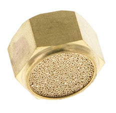Kompakter Druckluft Schalldämpfer mit Innengewinde G3/8'' aus Sinterbronze [2 Stück]