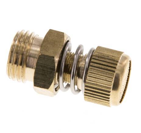G1/4'' Brass Flow Control Muffler With Knurled Screw [2 Pieces]