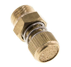G1/4'' Brass Flow Control Muffler With Knurled Screw [2 Pieces]