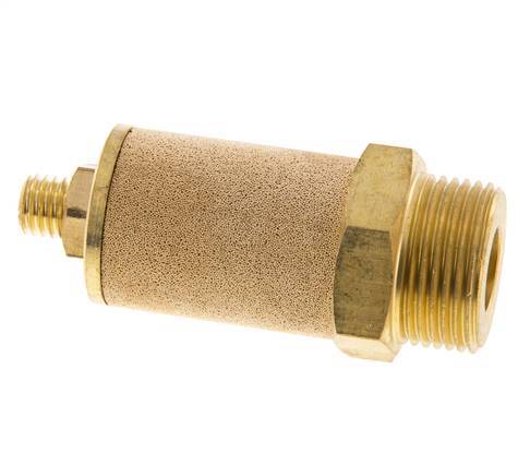 G3/4'' Messing Drosselventil mit Schalldämpfer und Sicherungsmutter