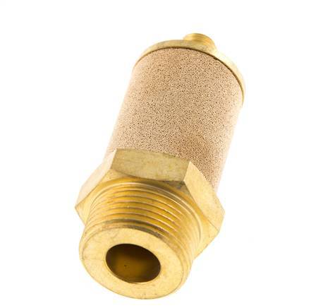 G3/4'' Messing Drosselventil mit Schalldämpfer und Sicherungsmutter
