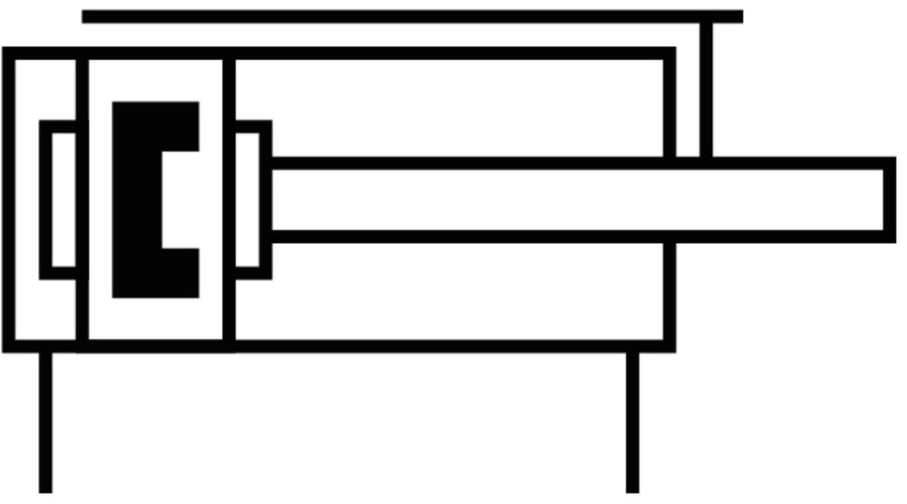 Festo Kompaktzylinder 63mm Bohrung 80mm Hub Doppelt Wirkend - 156911