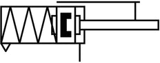 Festo Compact Cylinder 25mm Bore 10mm Stroke Single Acting - 4840839