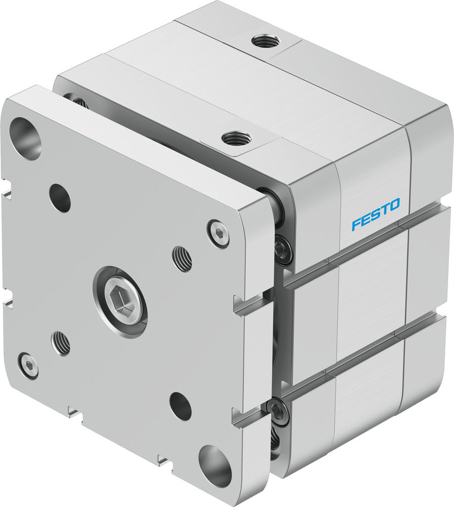 Festo Kompaktzylinder 100mm Bohrung 10mm Hub ISO 21287 Doppelt Wirkend - 554286