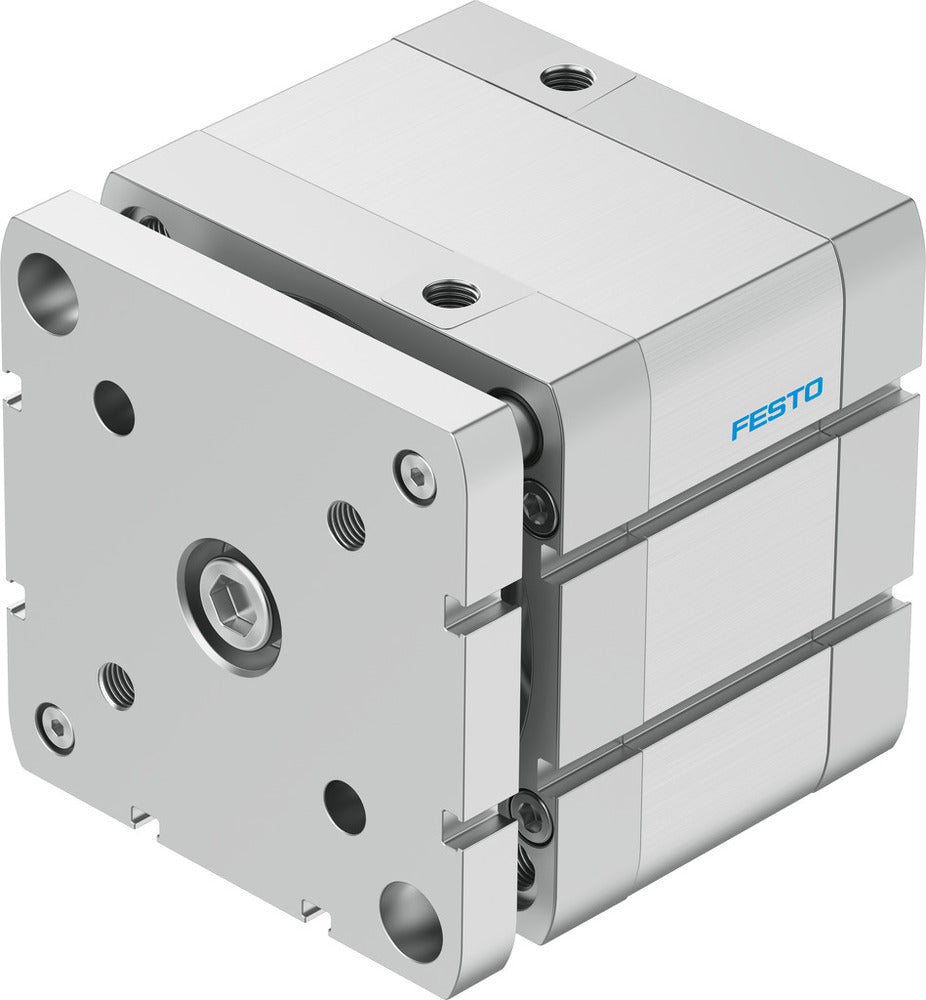 Festo Kompaktzylinder 100mm Bohrung 25mm Hub ISO 21287 Doppelt Wirkend - 554289