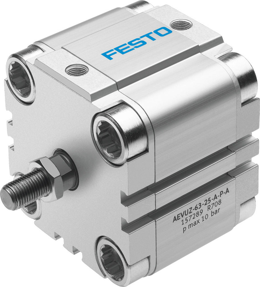Festo Kompaktzylinder 63mm Bohrung 10mm Hub Einfach Wirkend - 157286