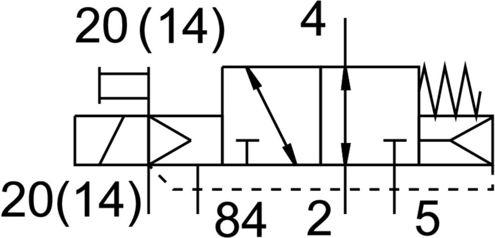 Festo 3/2 NO Monostabil Magnetventil Luft Flansch 130L/Min - 8028232
