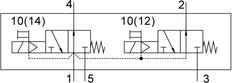 Festo 2x3/2 NO Monostable Air Solenoid Valve G1/4 1000l/min - 8035202