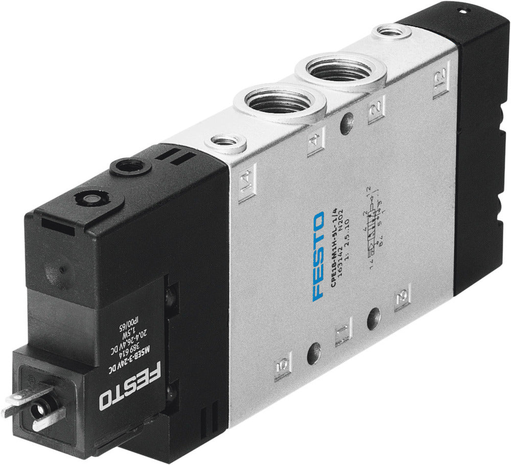 Festo 5/2 Monostable Air Solenoid Valve G1/4 1500l/min - 163790