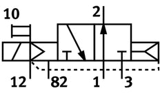 Festo 3/2 NO Monostabil Luft Magnetventil G3/8 3000L/Min - 163168