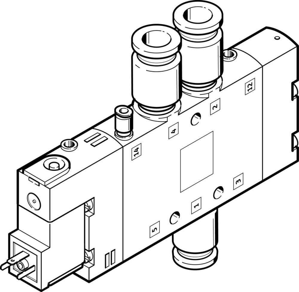Festo 5/2 Monostable Air Solenoid Valve QS-10 1000l/min - 163778