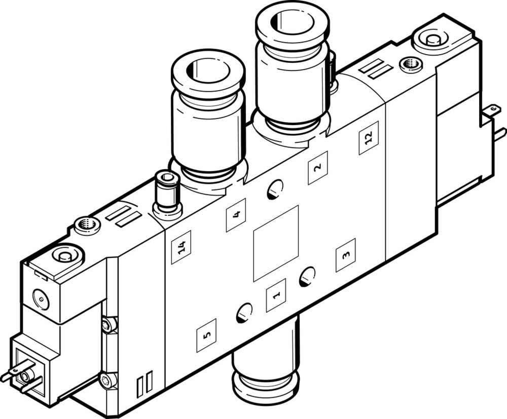 Festo 5/2 Bistabiler Luft Magnetventil QS-12 1650l/min - 163187