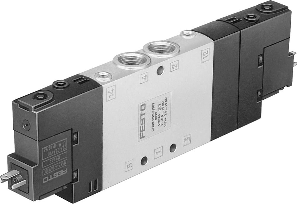 Festo 5/3 Exhausted Air Solenoid Valve G1/4 1200l/min - 170285
