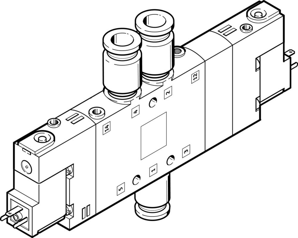 Festo 5/3 Exhausted Air Solenoid Valve QS-10 1000l/min - 170333