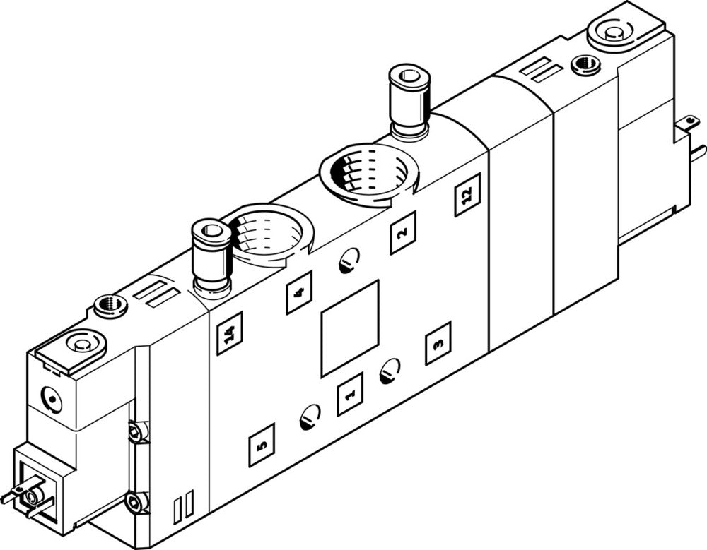 Festo 5/3 NC Air Solenoid Valve G3/8 3000l/min - 170302