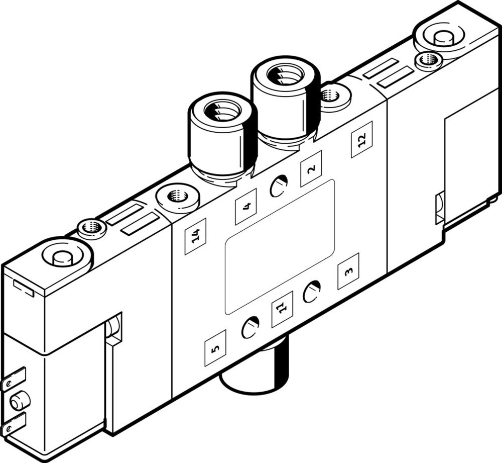 Festo 5/2 Bistable Air Solenoid Valve M5 180l/min - 196878