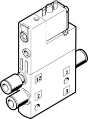 Festo 3/2 NO Monostabiles Luft Magnetventil QS-8 810L/Min - 196894