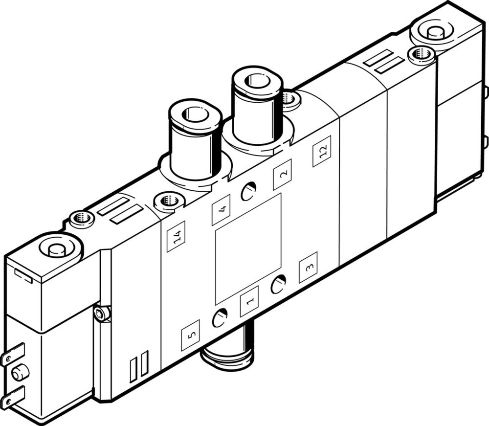 Festo 5/3 Exhausted Air Solenoid Valve QS-6 370l/min - 196899