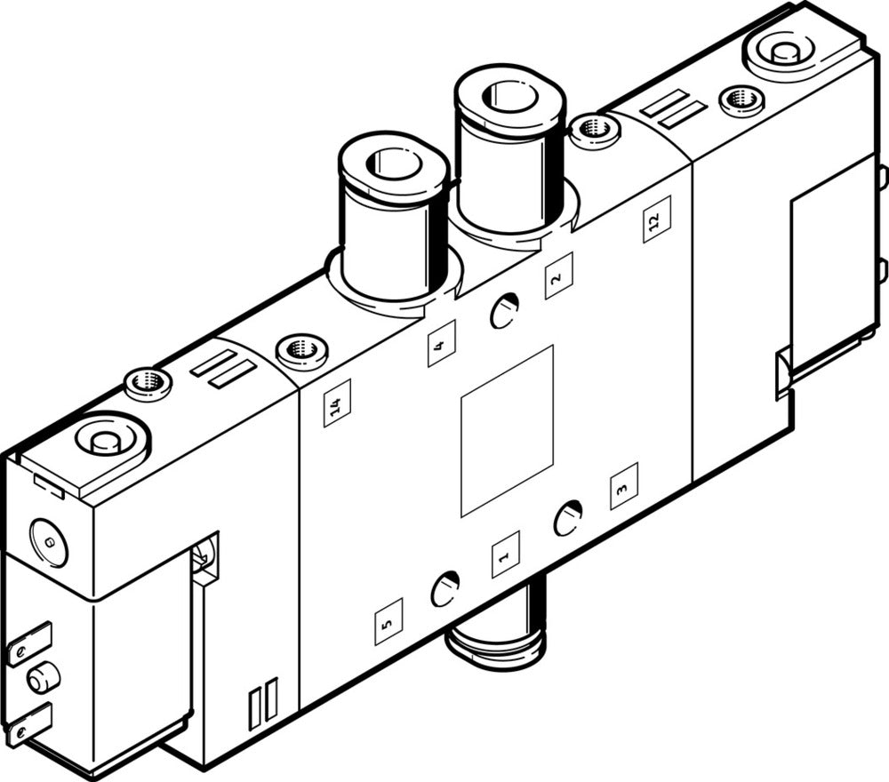 Festo 5/2 Bistabil Luft Magnetventil QS-8 680L/Min - 196908