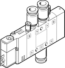 Festo 5/2 Monostable Air Solenoid Valve QS-8 680l/min - 196914