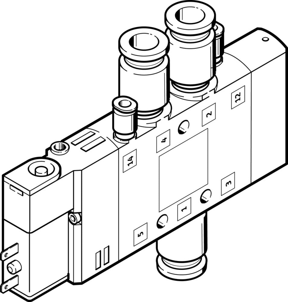 Festo 5/2 Monostabil Luft Magnetventil QS-8 680L/Min - 196914