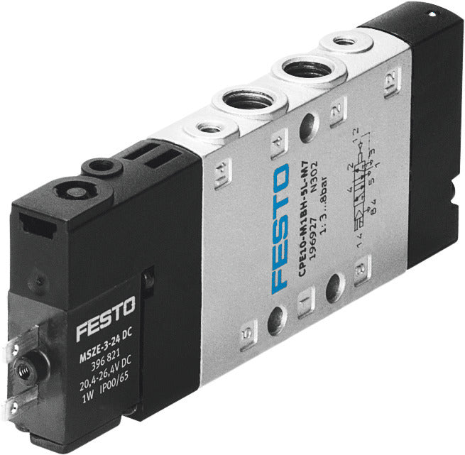 Festo 5/2 Monostable Air Solenoid Valve M7 350l/min - 196928