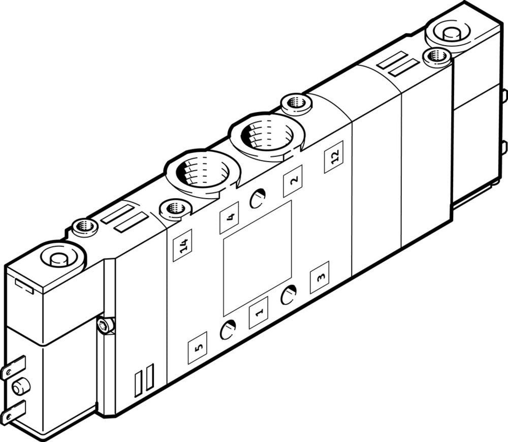 Festo 5/3 Pressurized Air Solenoid Valve G1/8 750l/min - 196934