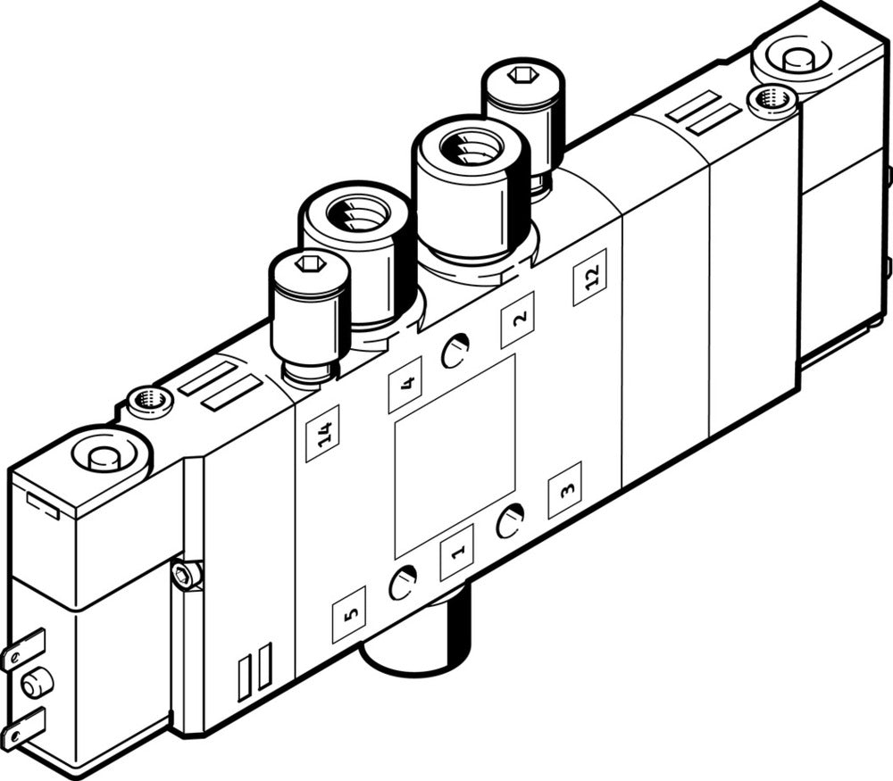 Festo 5/3 NC Air Solenoid Valve QS-4 180l/min - 533148