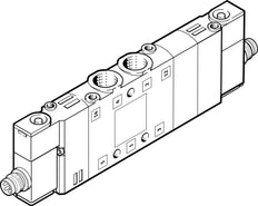 Festo 5/3 Pressurized Air Solenoid Valve M7 300l/min - 550232