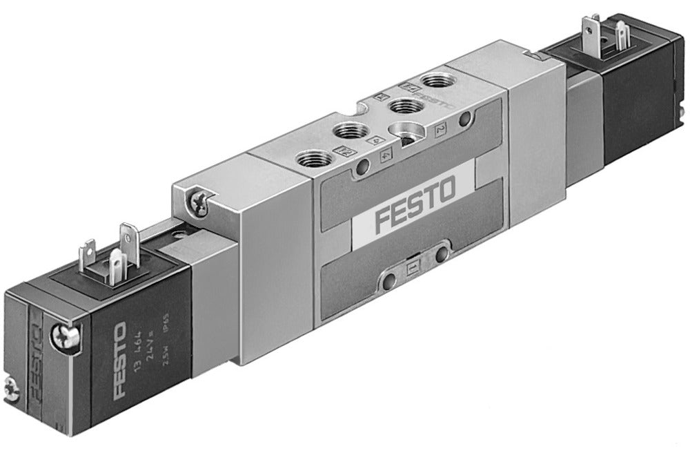 Festo 5/3 Pressurized Air Solenoid Valve G1/4 1600l/min - 19140