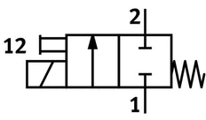 Festo 2/2 NC Monostable Air Solenoid Valve Sub-base 14l/min -0.9 - 2bar/-13 - 29psi - 197044