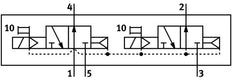 Festo 2x3/2 NO Monostable Air Solenoid Valve Size 2 ISO 5599-1 G3/8 2200l/min - 566991