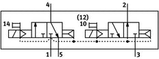 Festo 2x3/2 NO/NC Monostable Air Solenoid Valve Size 26mm ISO 15407-1 900l/min - 547172
