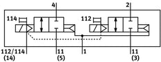 Festo 2x2/2 NC Monostable Air Solenoid Valve Size 1 ISO 5599-2 1400l/min - 561344