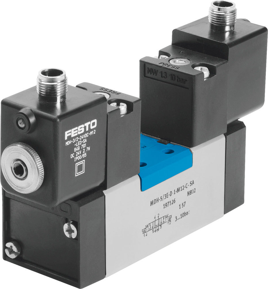Festo 5/3 NC Air Solenoid Valve Size 1 ISO 5599-1 1200l/min - 540806