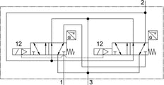 Festo 3/2 NC Monostable Control Block G1/4 1050l/min 3 - 10bar/44 - 145psi - 574011