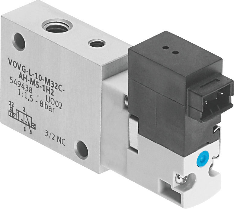 Festo 3/2 NO Monostabil Luft Magnetventil M5 200L/Min 2 - 8Bar/2 - 116Psi - 560699