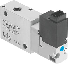 Festo 3/2 NO Monostable Air Solenoid Valve M5 200l/min 2 - 8bar/2 - 116psi - 560700