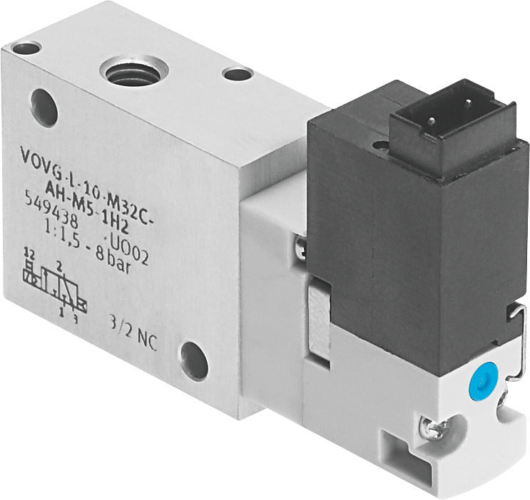 Festo 3/2 NO Monostable Air Solenoid Valve Sub-base 180l/min 2 - 8bar/2 - 116psi - 560706