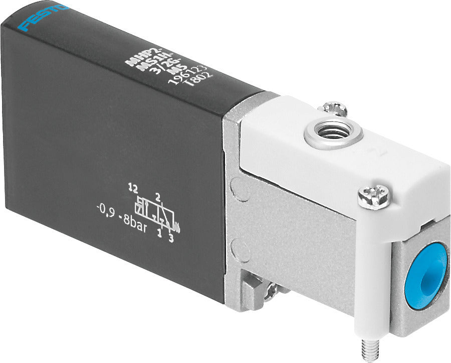 Festo 3/2 NC Monostable Air Solenoid Valve Sub-base 100l/min -0.9 - 8bar/-13 - 116psi - 196123