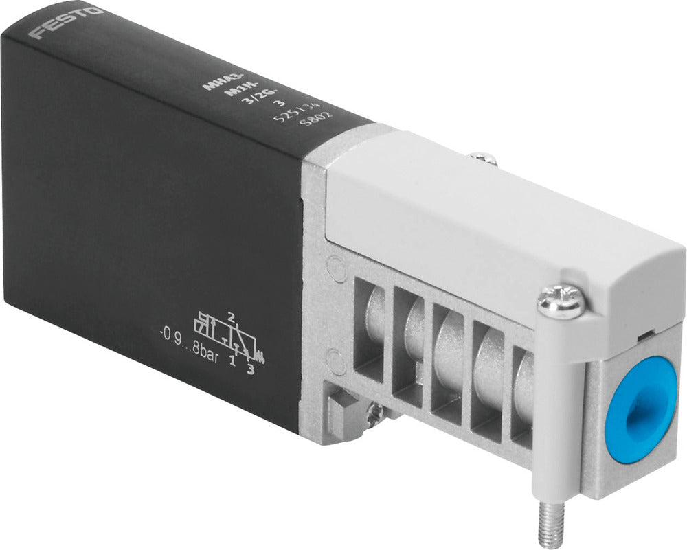 Festo 3/2 NC Monostabiler Luft Magnetventil Anschlussplatte 200l/min -0.9 - 8bar/-13 - 116psi - 525134