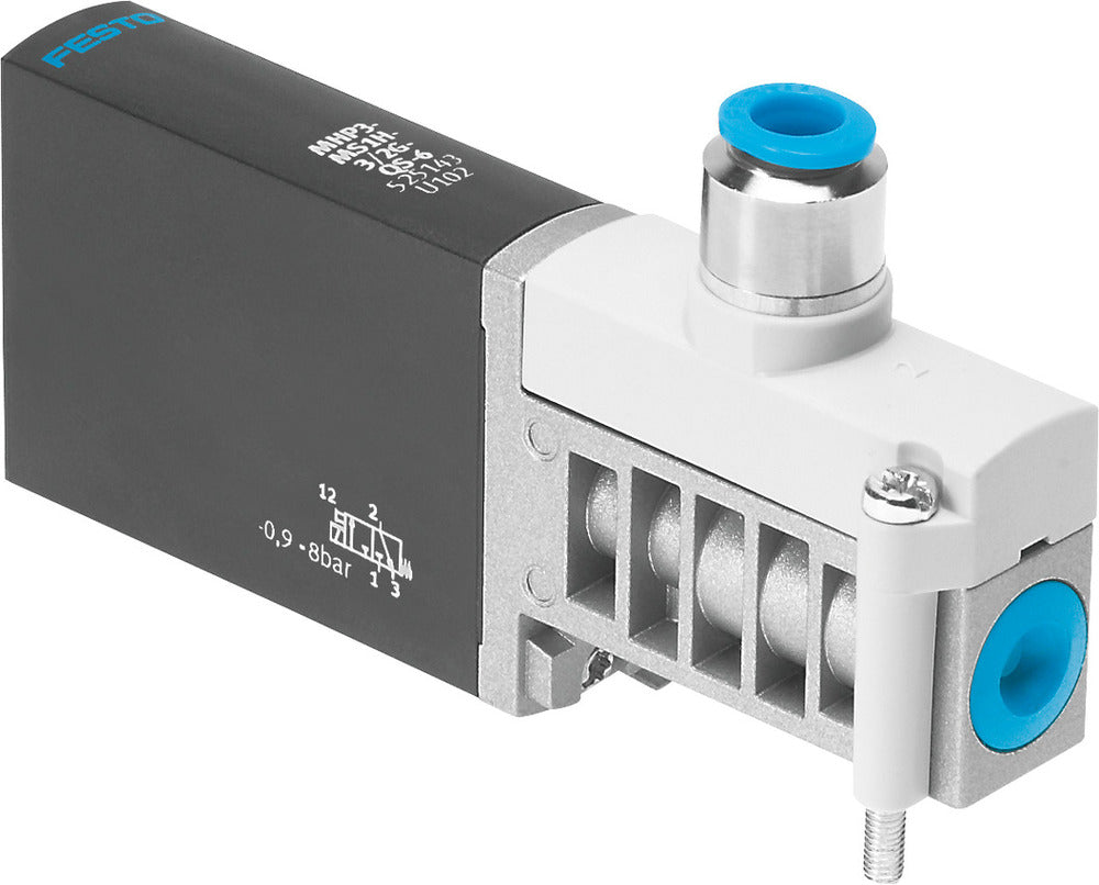 Festo 3/2 NC Monostabil Luft Magnetventil Anschlussplatte 200L/Min -0.9 - 8Bar/-13 - 116Psi - 525142