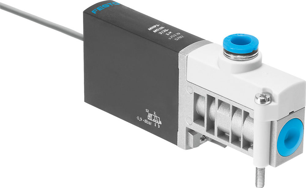 Festo 3/2 NC Monostabiler Luft Magnetventil Anschlussplatte 200l/min -0.9 - 8bar/-13 - 116psi - 525145