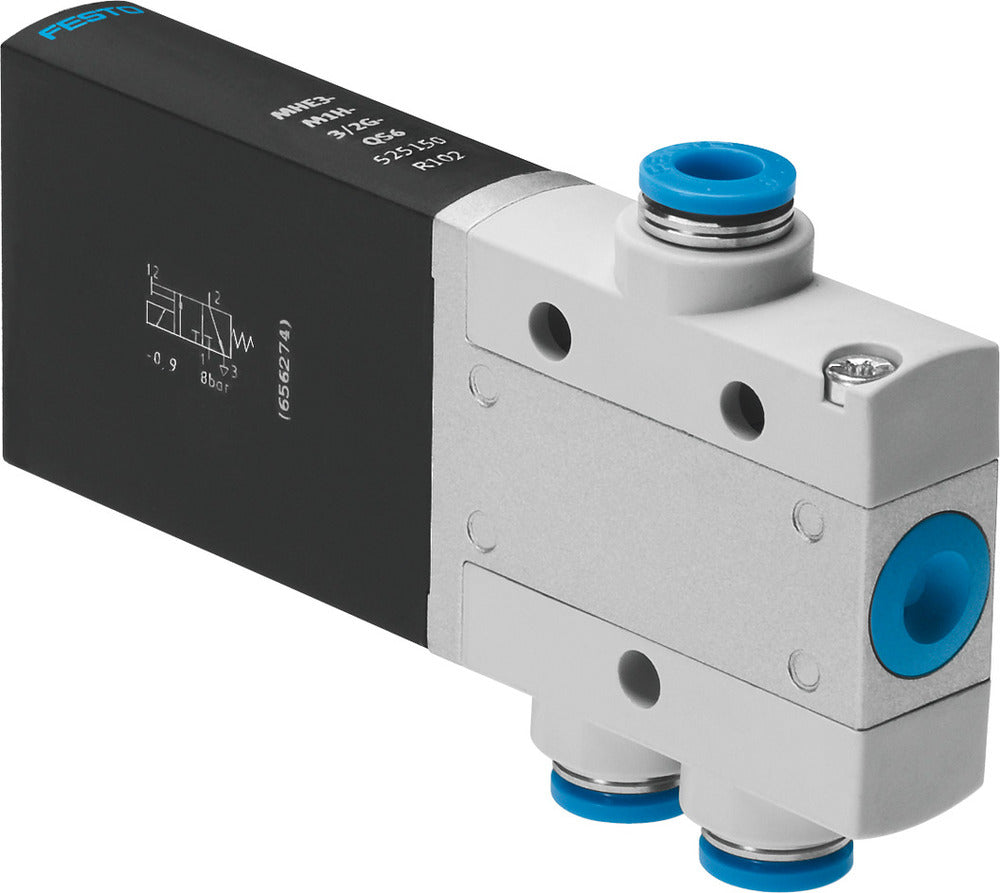 Festo 3/2 NC Monostable Air Solenoid Valve QS-6 200l/min -0.9 - 8bar/-13 - 116psi - 525150