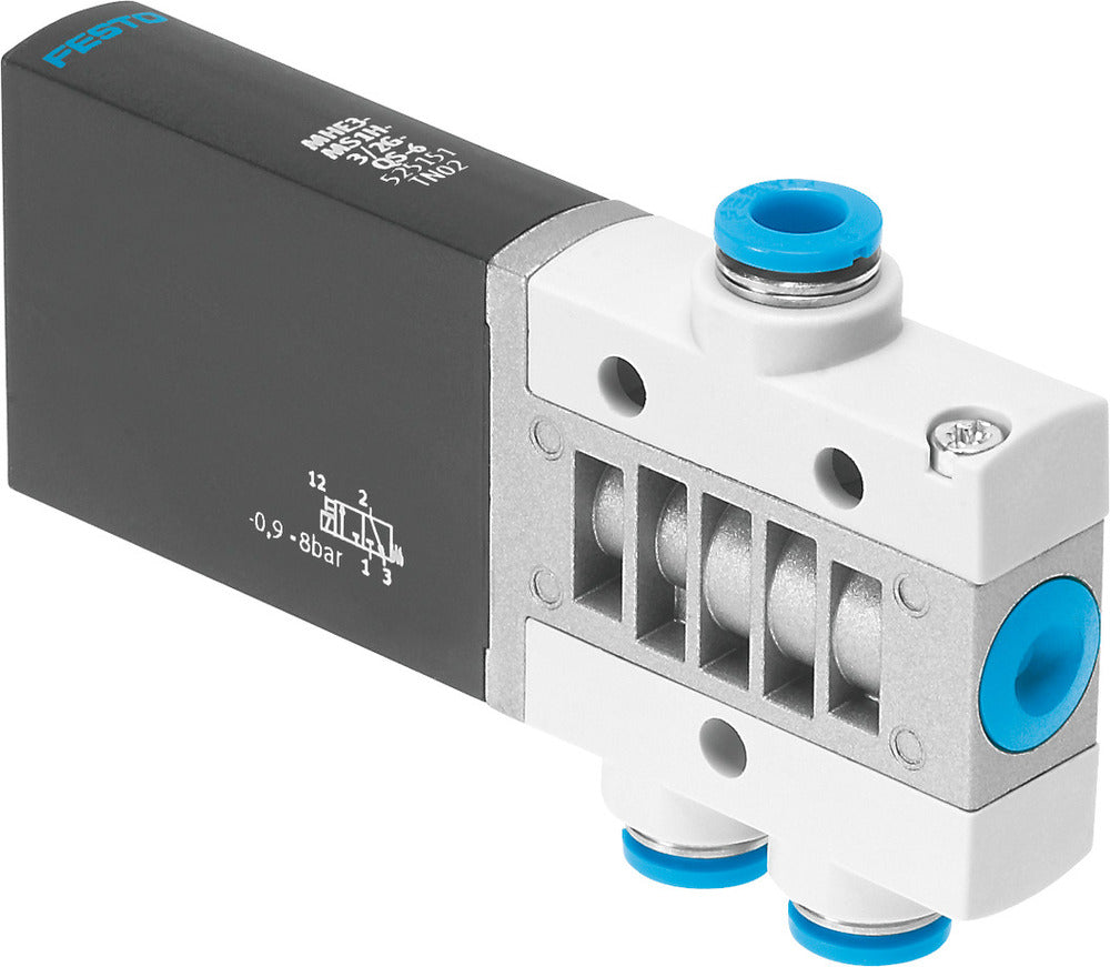 Festo 3/2 NC Monostabiles Luft Magnetventil QS-6 200l/min -0.9 - 8bar/-13 - 116psi - 525151