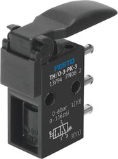 Festo 3/2 No/Nc Monostabile Fingerhebelventil PK-3 80L/Min - 13794