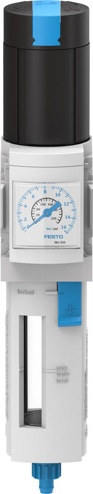 Festo Compressed Air Filter Regulator G1/4'' 0.3-7bar 1700l/min 40µm - 529149