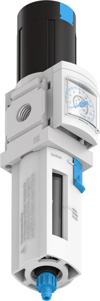 Festo Compressed Air Filter Regulator G1/4'' 0.5-12bar 1200l/min 5µm - 529152