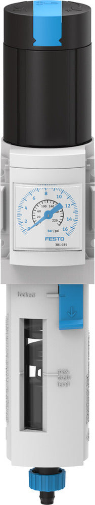 Festo Compressed Air Filter Regulator G1/4'' 0.5-12bar 1200l/min 5µm - 529154